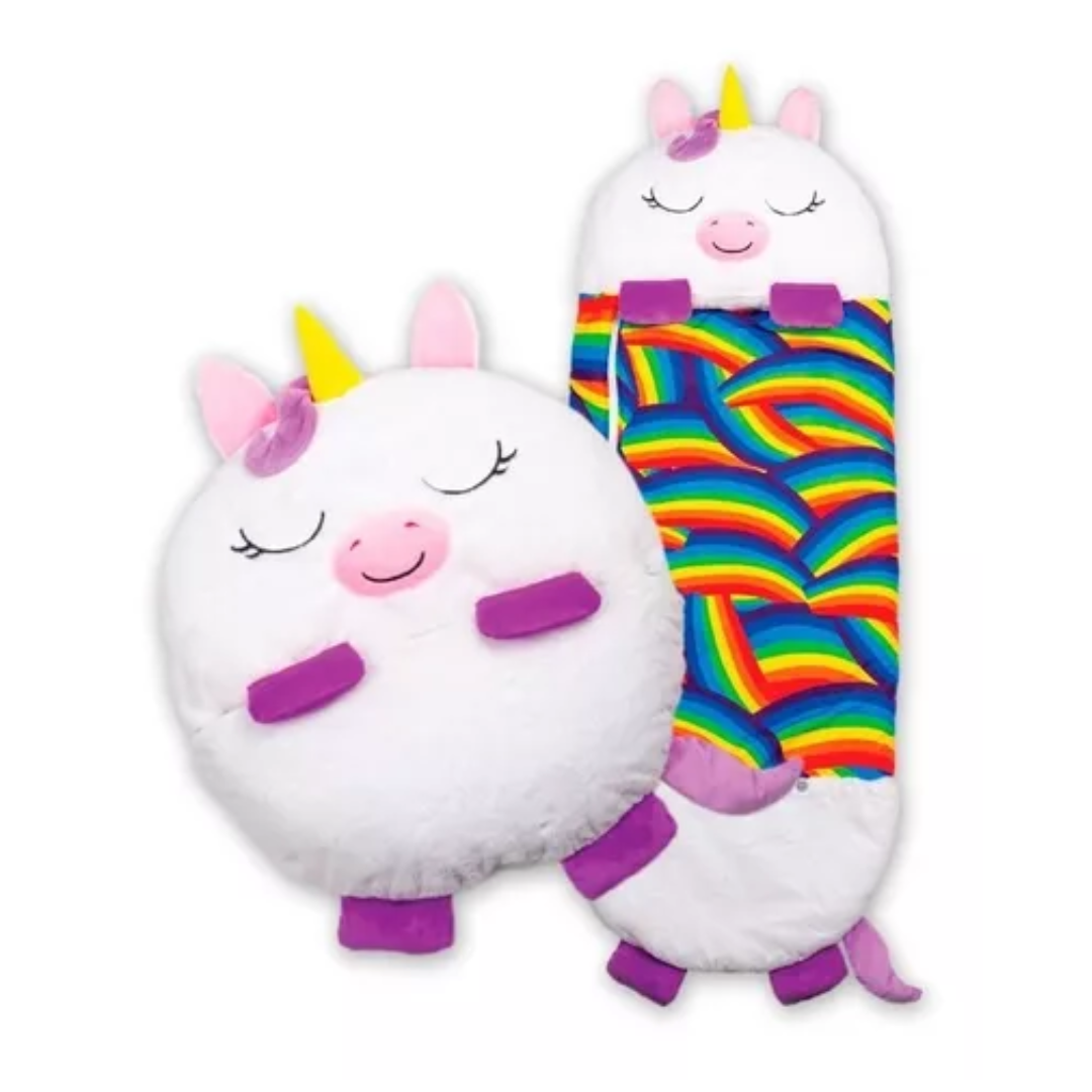 Vista 4 de Peluche Almohada Y Saco De Dormir - motivos: UNICORNIO FUCSIA